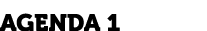 agenda 1