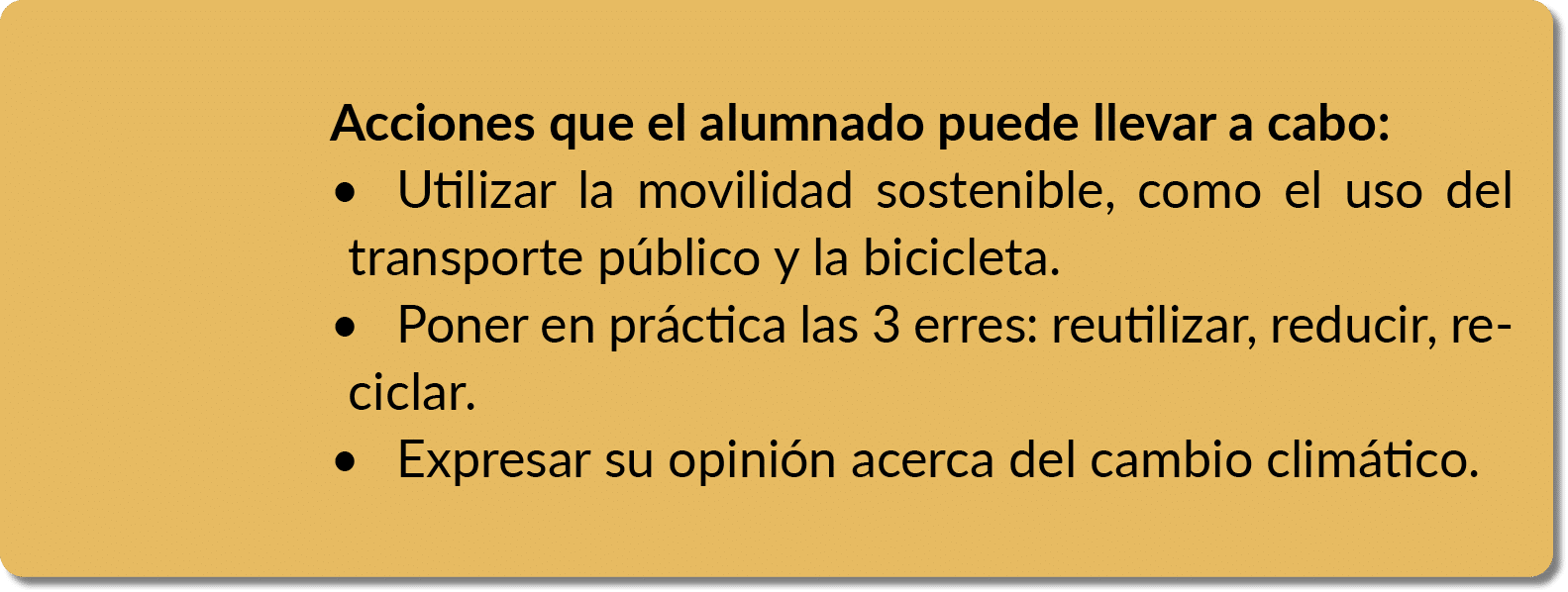 Acciones que el alumnado puede llevar a cabo: Utilizar la movilidad sostenible, como el uso del transporte p blico y ...