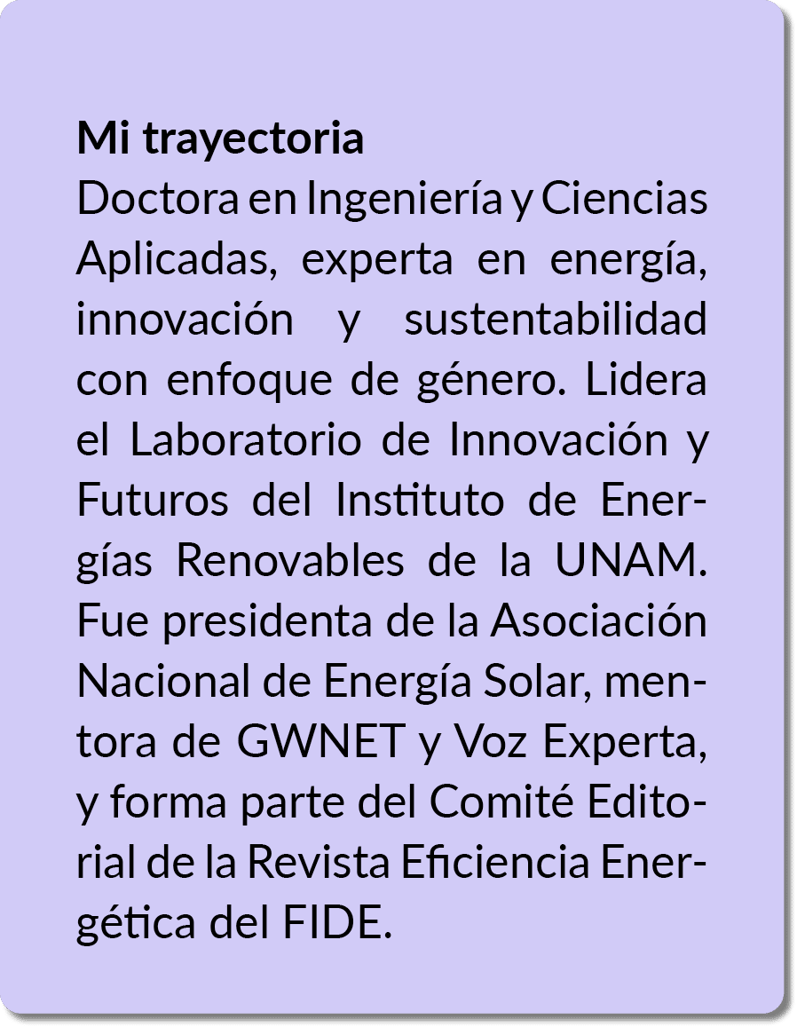 Mi trayectoria Doctora en Ingenier a y Ciencias Aplicadas, experta en energ a, innovaci n y sustentabilidad con enfoq...