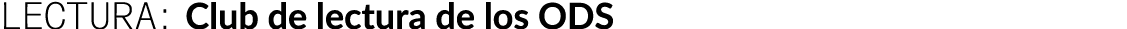 lectura: Club de lectura de los ODS
