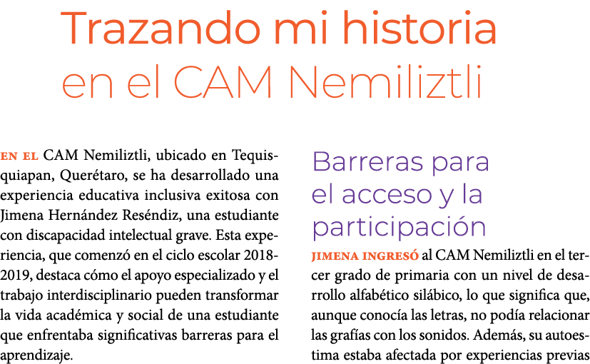 Trazando mi historia en el CAM Nemiliztli En el CAM Nemiliztli, ubicado en Tequisquiapan, Quer taro, se ha desarroll...