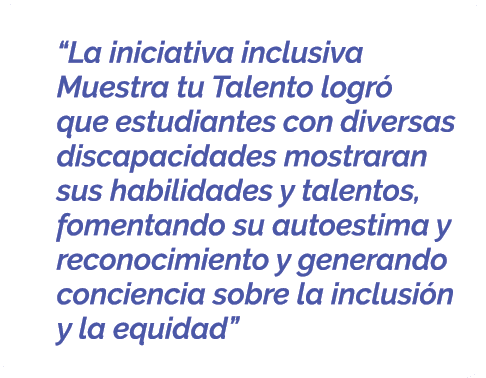  “La iniciativa inclusiva Muestra tu Talento logr que estudiantes con diversas discapacidades mostraran sus habilida...