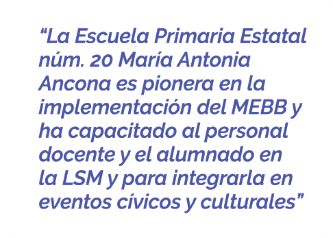  “La Escuela Primaria Estatal n m. 20 Mar a Antonia Ancona es pionera en la implementaci n del MEBB y ha capacitado a...