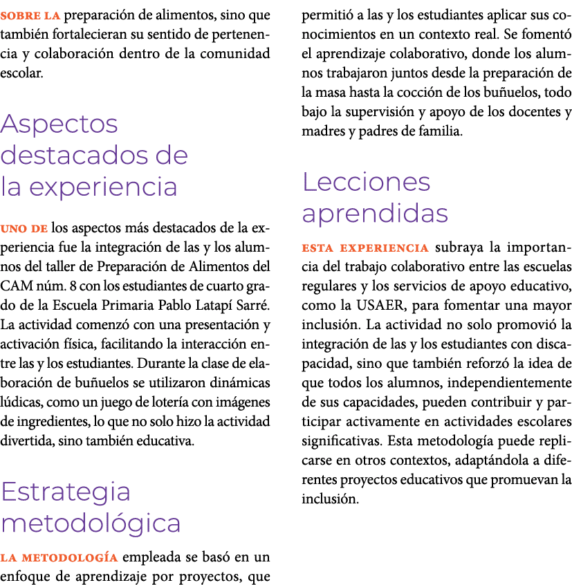 sobre la preparaci n de alimentos, sino que tambi n fortalecieran su sentido de pertenencia y colaboraci n dentro de ...