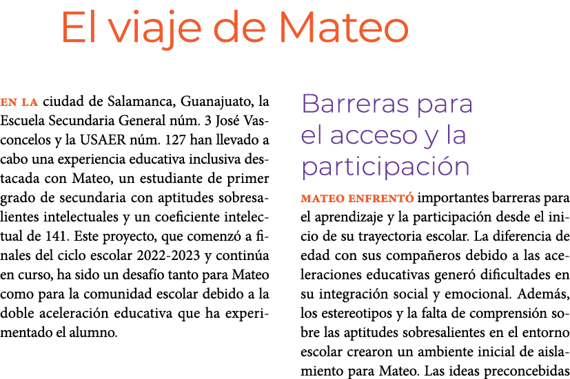 El viaje de Mateo En la ciudad de Salamanca, Guanajuato, la Escuela Secundaria General n m. 3 Jos Vasconcelos y la ...