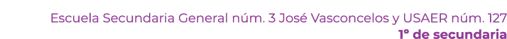 Escuela Secundaria General n m. 3 Jos Vasconcelos y USAER n m. 127 1º de secundaria 