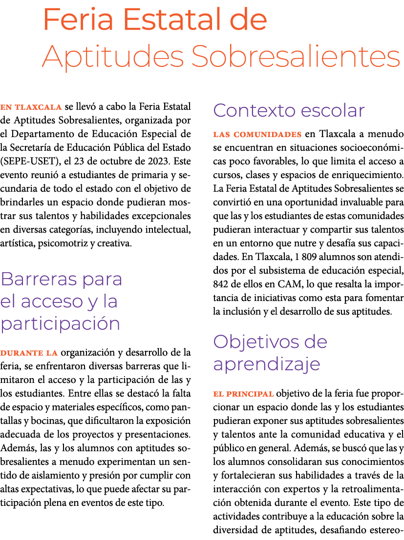 Feria Estatal de Aptitudes Sobresalientes En Tlaxcala se llev a cabo la Feria Estatal de Aptitudes Sobresalientes, ...