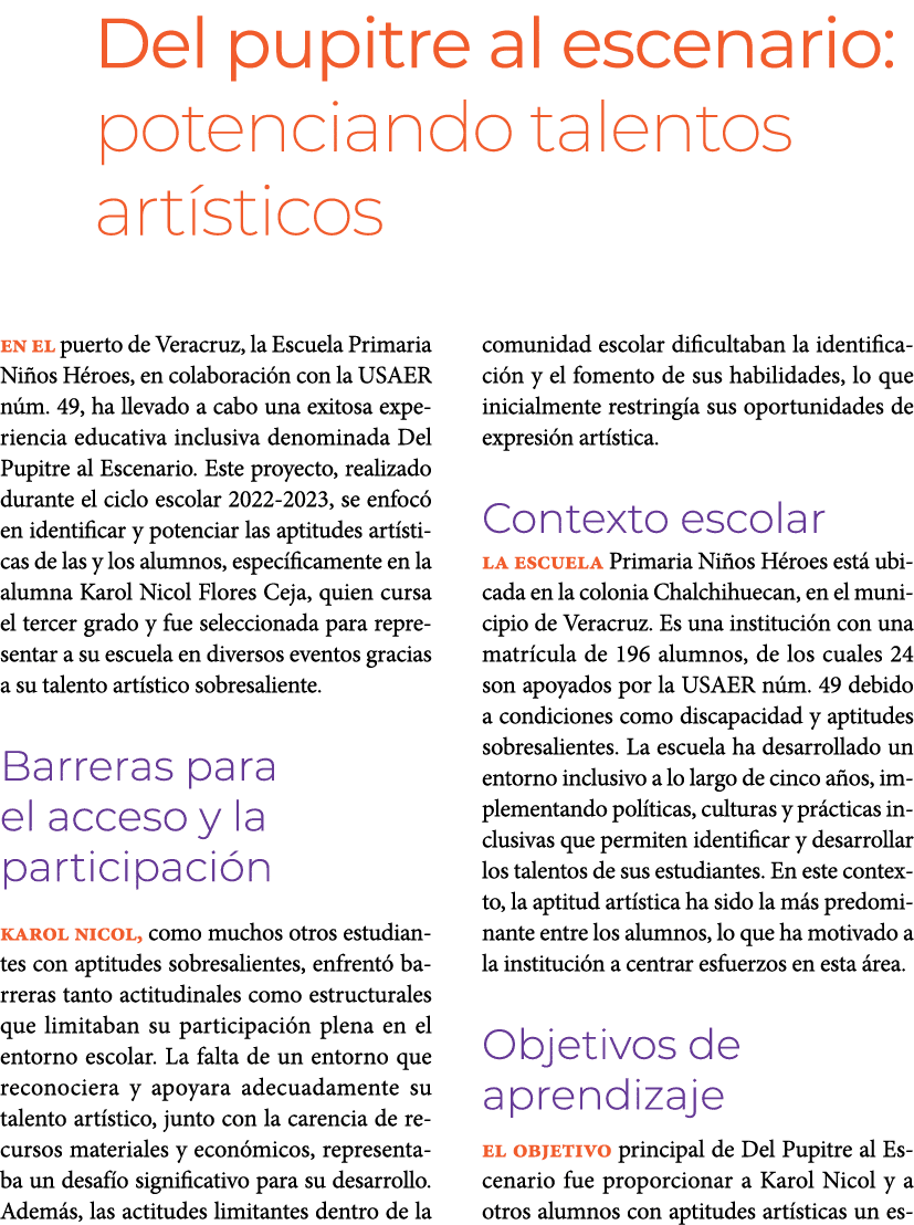 Del pupitre al escenario: potenciando talentos art sticos En el puerto de Veracruz, la Escuela Primaria Ni os H roes...