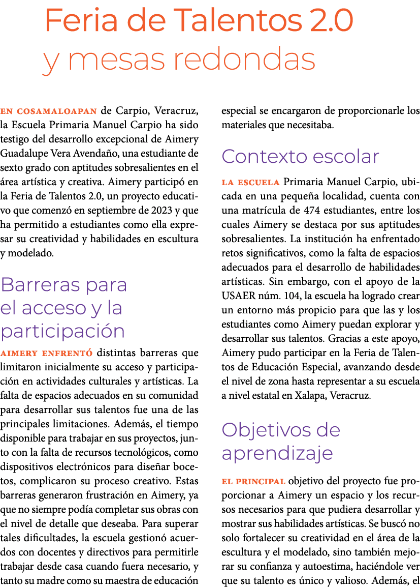 Feria de Talentos 2.0 y mesas redondas En Cosamaloapan de Carpio, Veracruz, la Escuela Primaria Manuel Carpio ha sid...