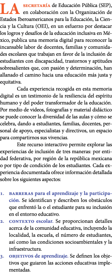 La Secretar a de Educaci n P blica (SEP), en colaboraci n con la Organizaci n de Estados Iberoamericanos para la Educ...