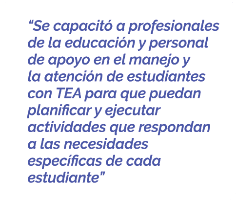  “Se capacit a profesionales de la educaci n y personal de apoyo en el manejo y la atenci n de estudiantes con TEA p...
