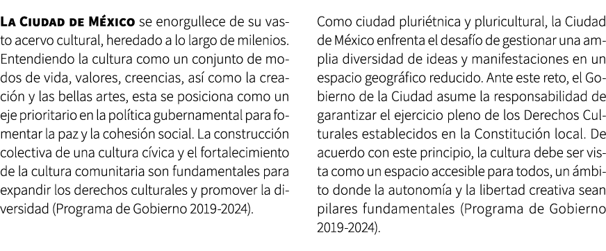 La Ciudad de M xico se enorgullece de su vasto acervo cultural, heredado a lo largo de milenios. Entendiendo la cultu...