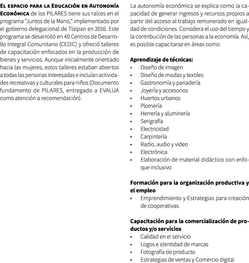 El espacio para la Educaci n en Autonom a Econ mica de los PILARES tiene sus ra ces en el programa \“Juntos de la Man...