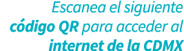Escanea el siguiente c digo QR para acceder al internet de la CDMX