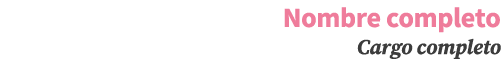 Nombre completo Cargo completo