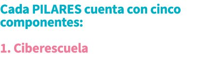 Cada PILARES cuenta con cinco componentes: 1. Ciberescuela 